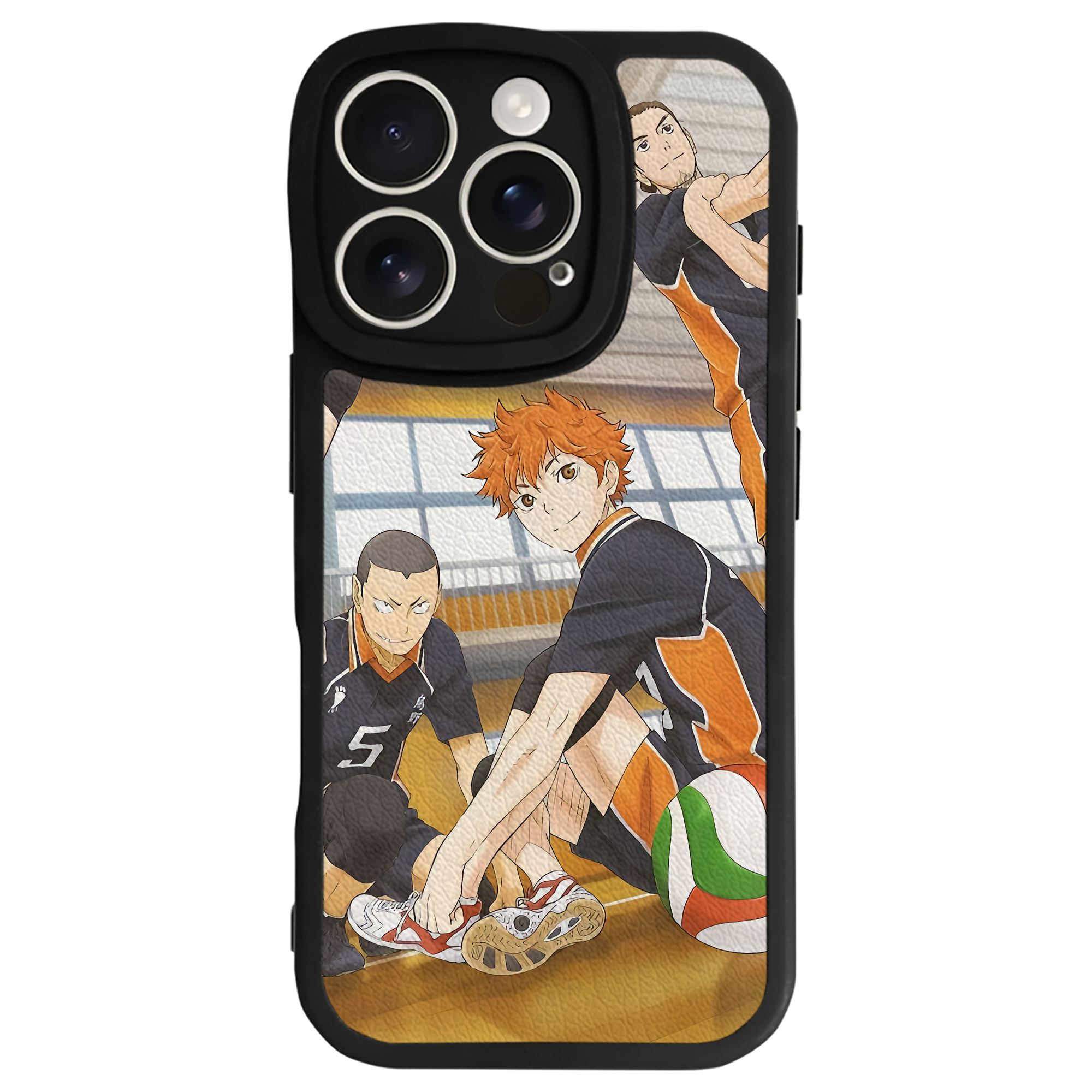 （画像用） ハイキュー!! Haikyu!! 【iPhone 16シリーズ対応】シリコンスマホケース（レザー調） 材質：シリコン